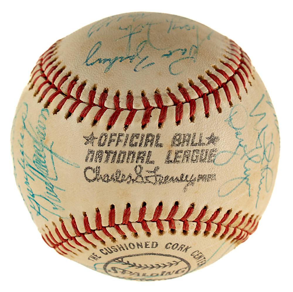 1976 Cincinnati Reds World Champions Team-Signed Baseball with Johnny Bench and Pete Rose