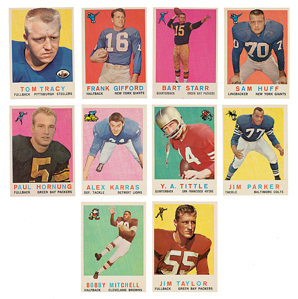 High-Grade 1959 Topps Football Near-Complete Set (175/176) Including 36 PSA- and SGC-Graded Cards