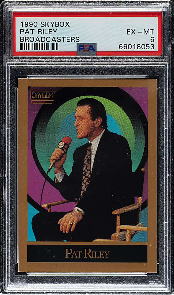 1990-1991 Skybox Basketball Broadcasters Pat Riley PSA EX-MT 6