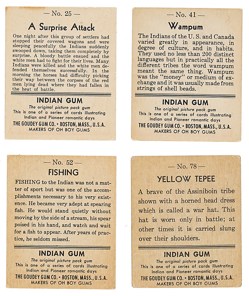 1947 R773 Goudey "Indian Gum" Near-Complete Set (92/96)