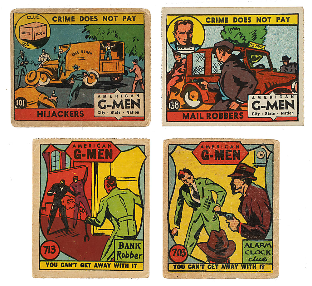1936 R13-1 and R13-2 "American G-Men" Complete Set Pair (2 Sets, 96 Cards)