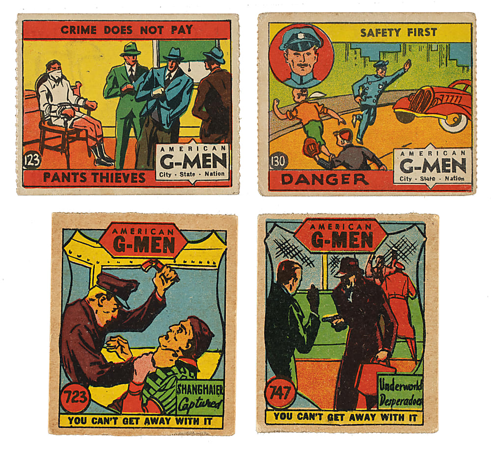 1936 R13-1 and R13-2 "American G-Men" Complete Set Pair (2 Sets, 96 Cards)