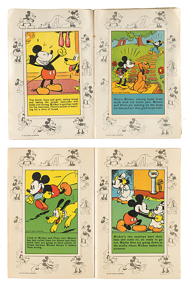 1936 D52 "Adventures of Mickey Mouse" Collection (75) Including Two Original Recipe Scrap Books