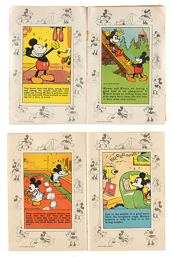 1936 D52 "Adventures of Mickey Mouse" Collection (75) Including Two Original Recipe Scrap Books