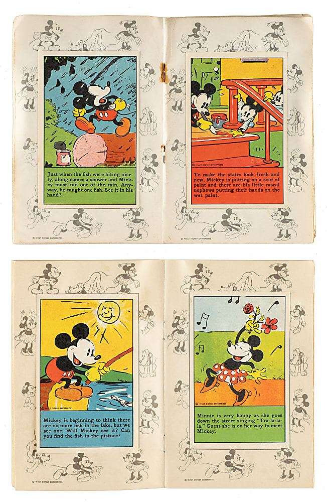 1936 D52 "Adventures of Mickey Mouse" Collection (75) Including Two Original Recipe Scrap Books