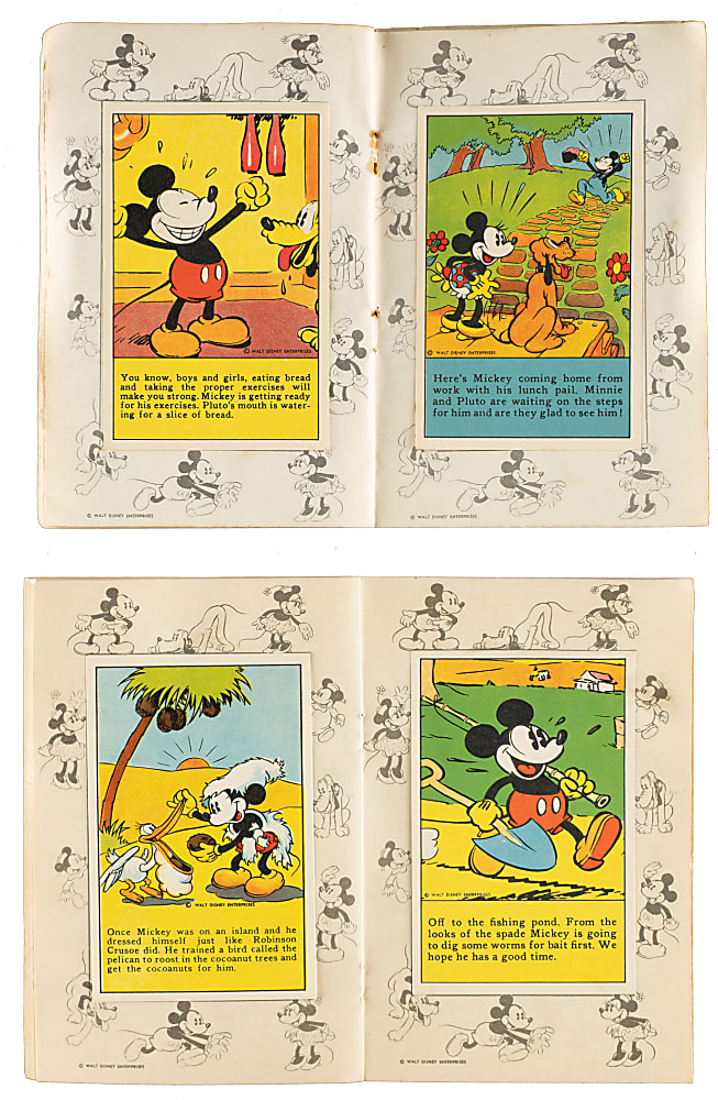 1936 D52 "Adventures of Mickey Mouse" Collection (75) Including Two Original Recipe Scrap Books