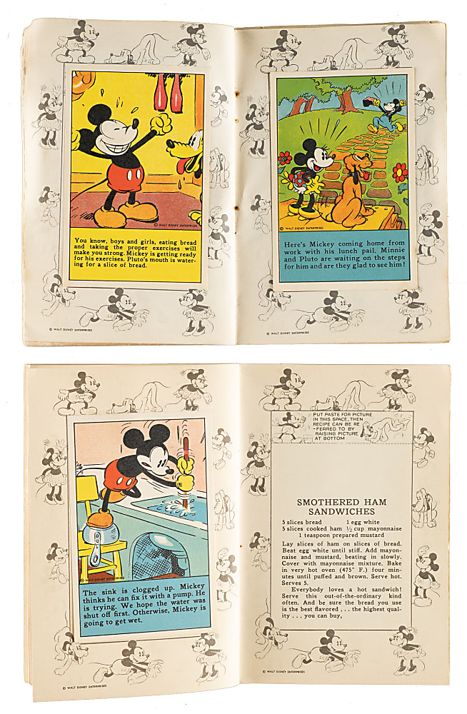1936 D52 "Adventures of Mickey Mouse" Collection (75) Including Two Original Recipe Scrap Books