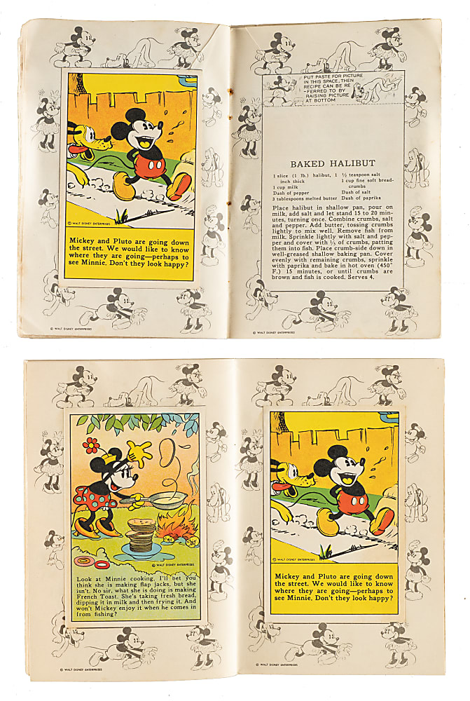 1936 D52 "Adventures of Mickey Mouse" Collection (75) Including Two Original Recipe Scrap Books
