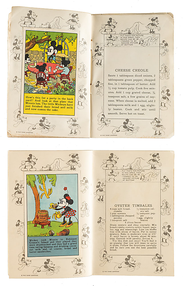 1936 D52 "Adventures of Mickey Mouse" Collection (75) Including Two Original Recipe Scrap Books