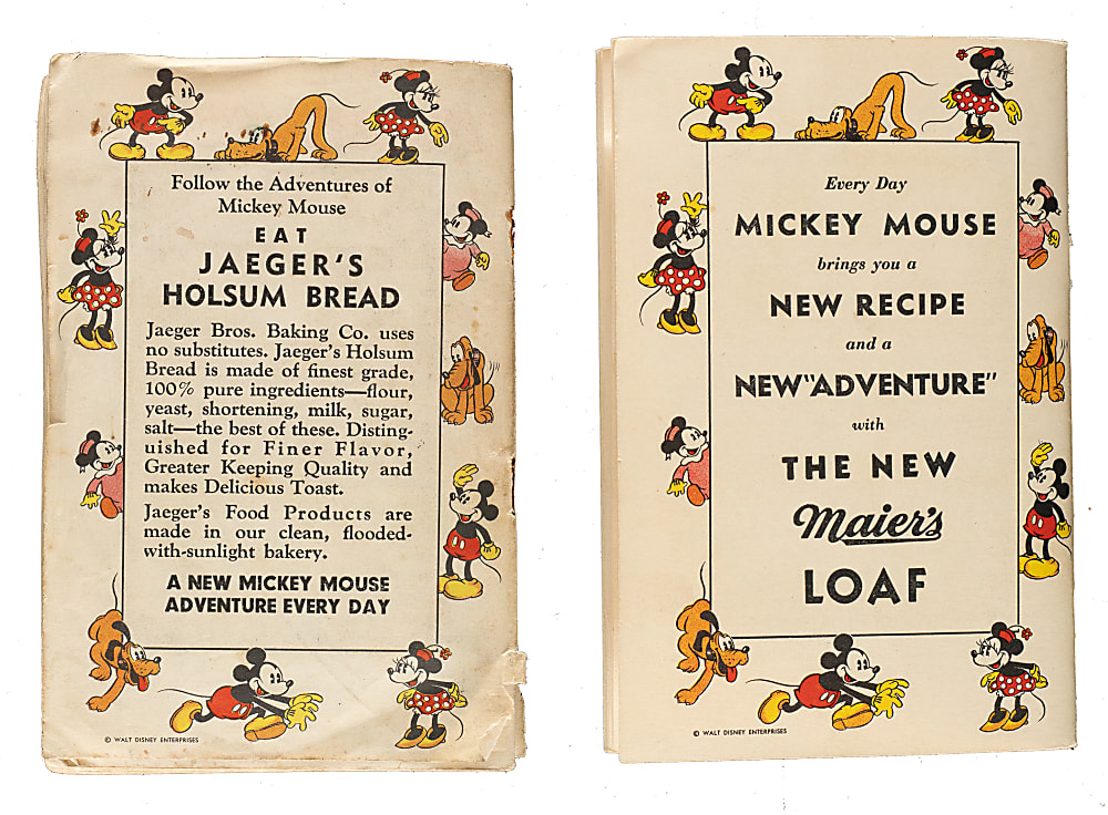 1936 D52 "Adventures of Mickey Mouse" Collection (75) Including Two Original Recipe Scrap Books