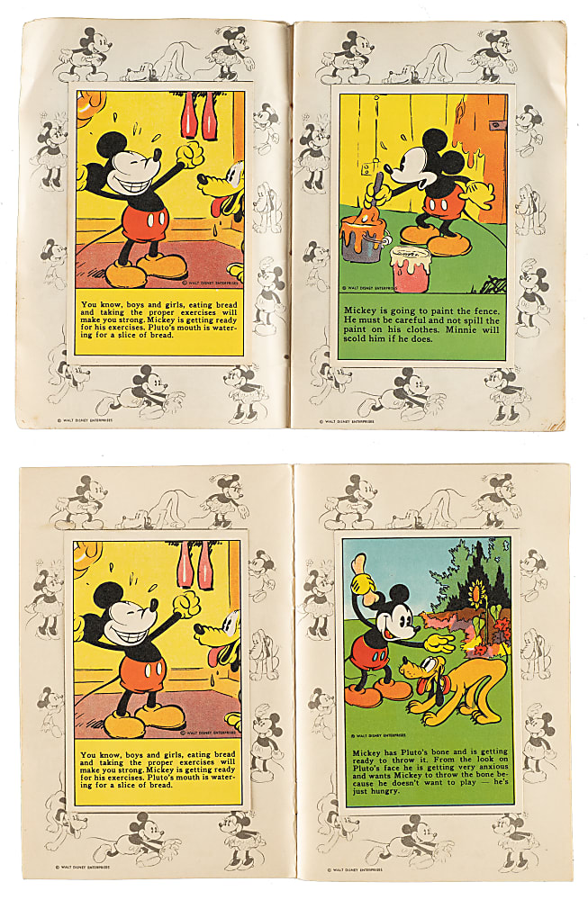 1936 D52 "Adventures of Mickey Mouse" Collection (75) Including Two Original Recipe Scrap Books