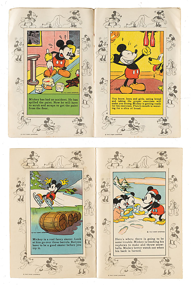 1936 D52 "Adventures of Mickey Mouse" Collection (75) Including Two Original Recipe Scrap Books