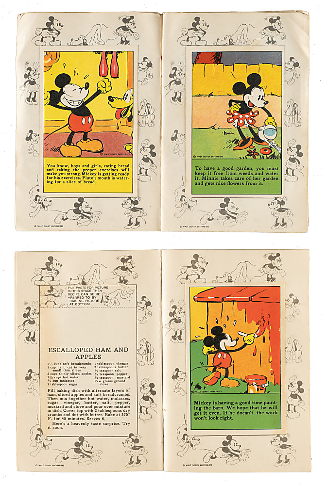 1936 D52 "Adventures of Mickey Mouse" Collection (75) Including Two Original Recipe Scrap Books