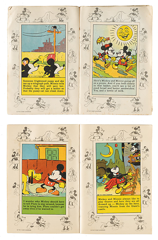 1936 D52 "Adventures of Mickey Mouse" Collection (75) Including Two Original Recipe Scrap Books