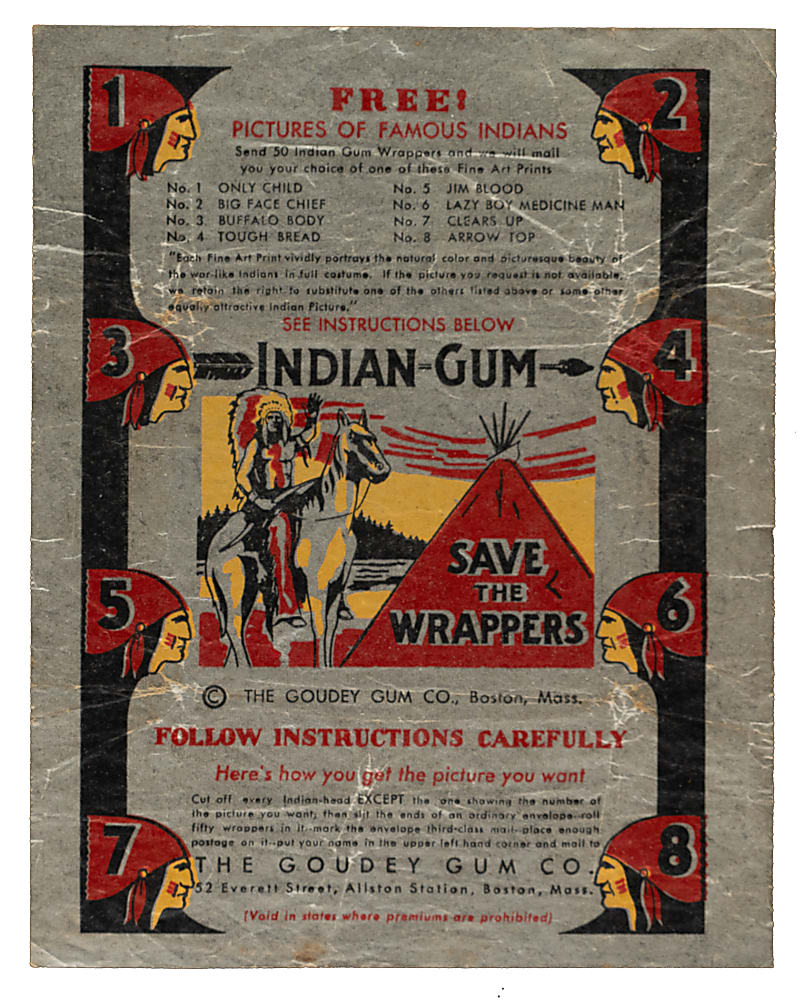 1933 R73 Goudey "Indian Gum" Complete Set (216) Plus Wrapper