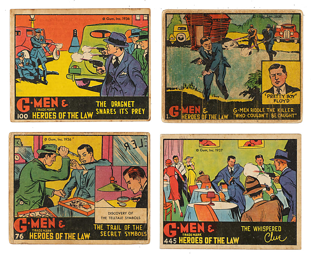 1936 R60 Gum, Inc. "G-Men & Heroes of the Law" Complete Set (168) Including Rarities
