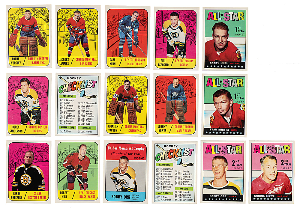1967-1968 Topps Hockey Complete Set (132)