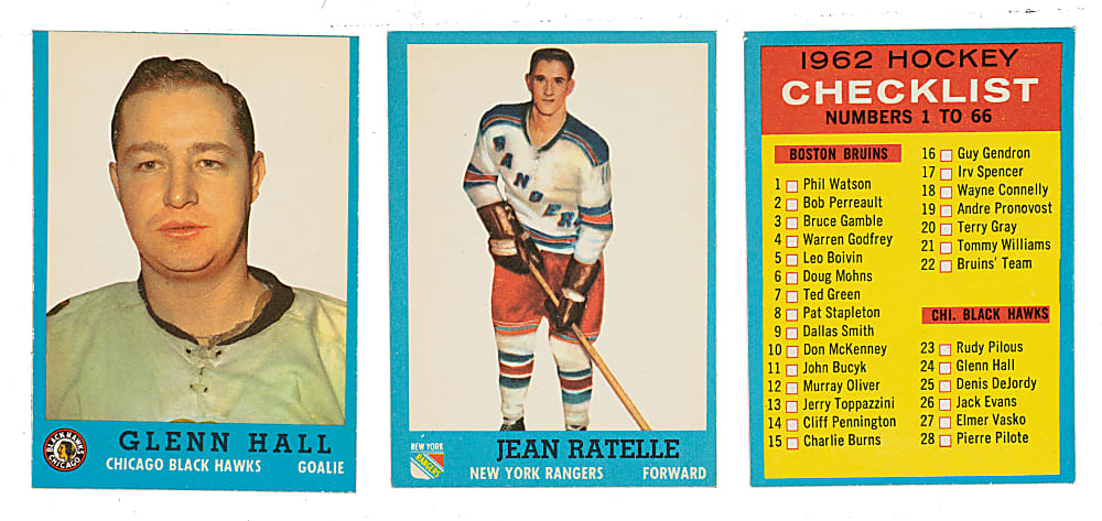 1962-1963 Topps Hockey Complete Set (66)