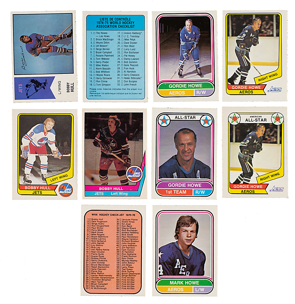 1973 to 1977 O-Pee-Chee WHA Complete Set Collection (5 Sets, 416 Cards)