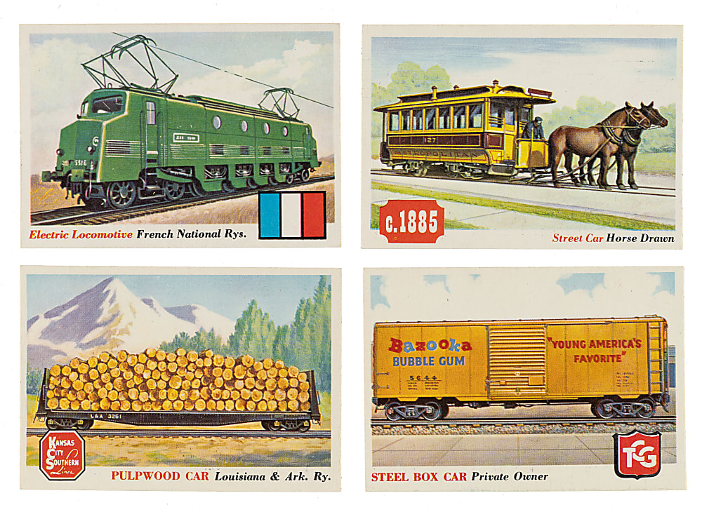 1955 Topps "Rails and Sails" Partial Set (130/200) - Includes All "Rails" Cards (#1-130)