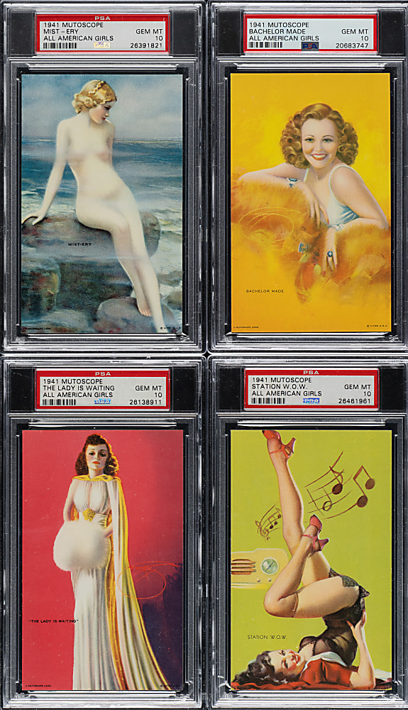 1941 "All American Girls" Mutoscope Pinup Cards Complete Master Set (39): #1 PSA Set Registry (8.31 GPA)