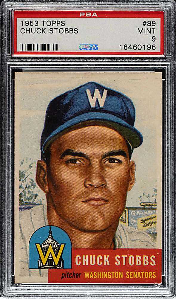 1953 Topps #89 Chuck Stobbs PSA MINT 9 - 1 of 4 - Highest Graded!