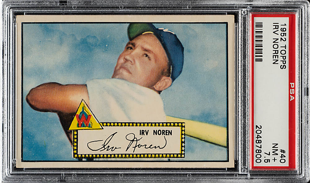 1952 Topps #40 Irv Noren PSA NM+ 7.5