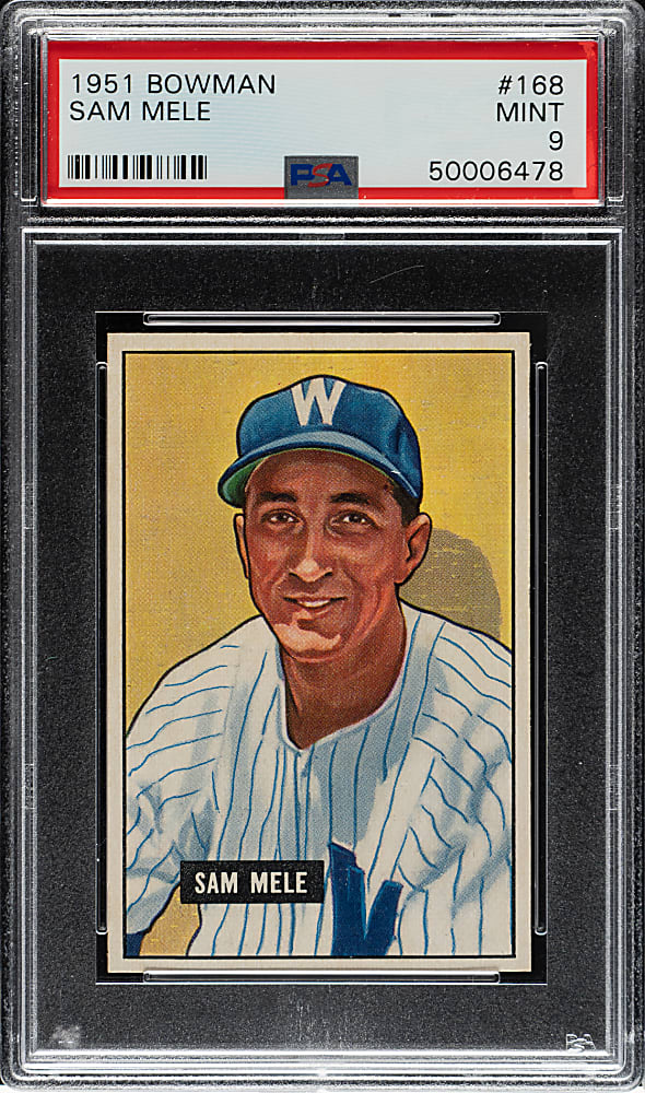 1951 Bowman #168 Sam Mele PSA MINT 9