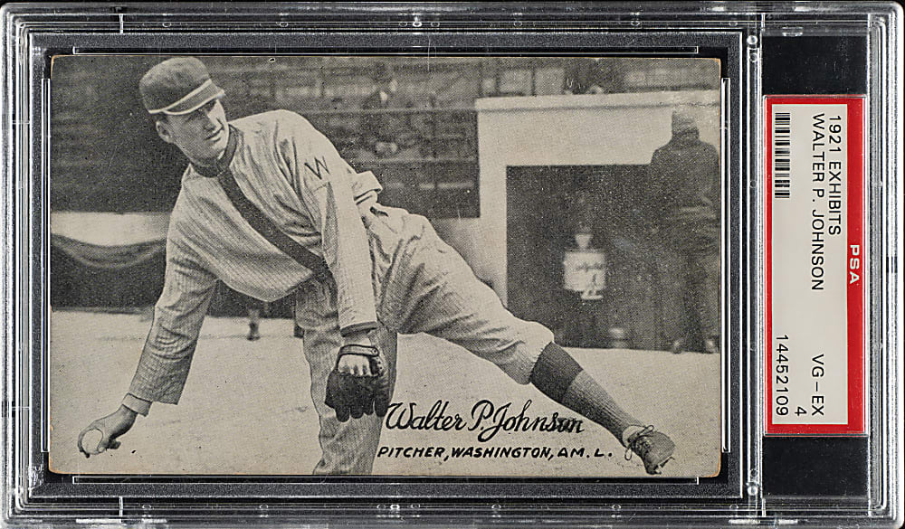 1921 Exhibits Walter Johnson PSA VG-EX 4