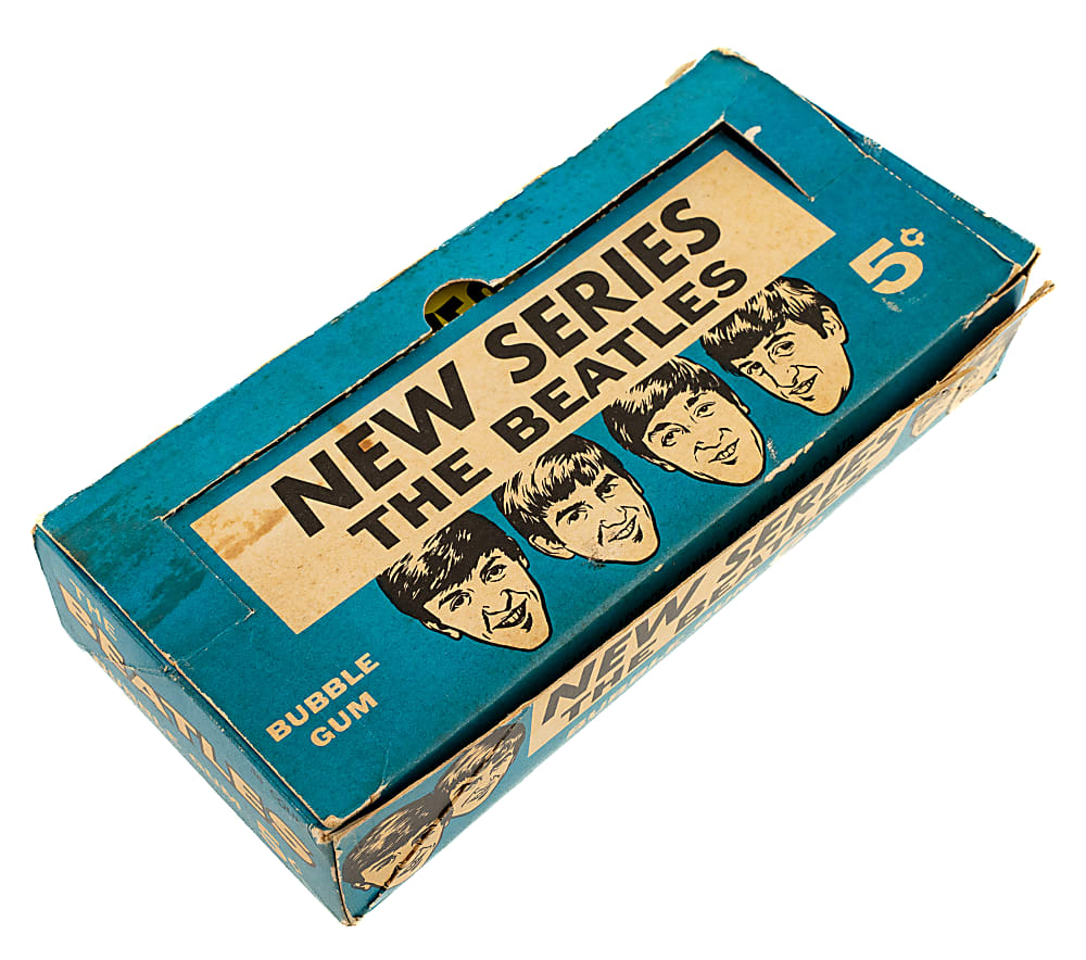 1964 O-Pee-Chee "Beatles - Black & White" Unopened Wax Pack Collection (17) Plus Original Display Box