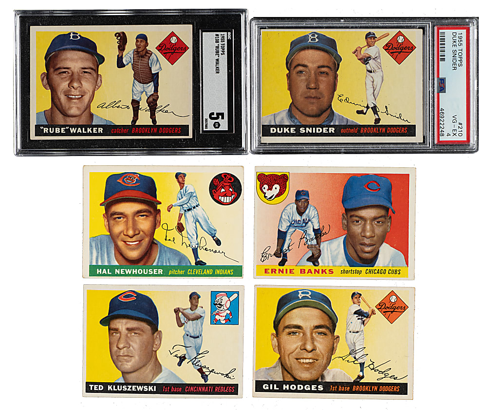 1955 Topps Partial Set (121/206) Including Ted Williams and Harmon Killebrew Rookie
