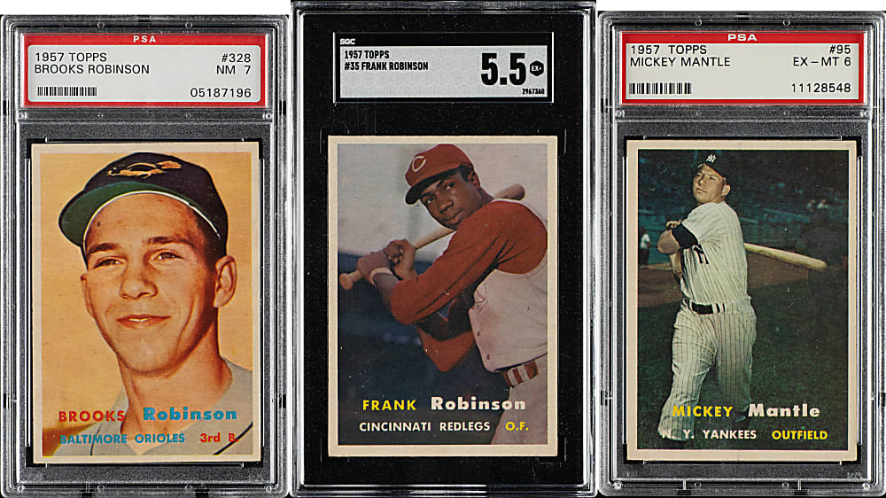 1957 Topps Near-Complete Set (405/407 Plus Lucky Penny Insert) Including 277 PSA- and SGC-Graded Cards