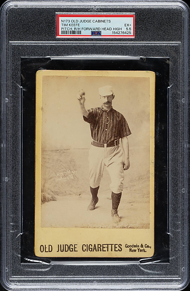 1888 N173 Old Judge Cabinet Tim Keefe PSA EX+ 5.5 - 1 of 1 - Highest Graded!