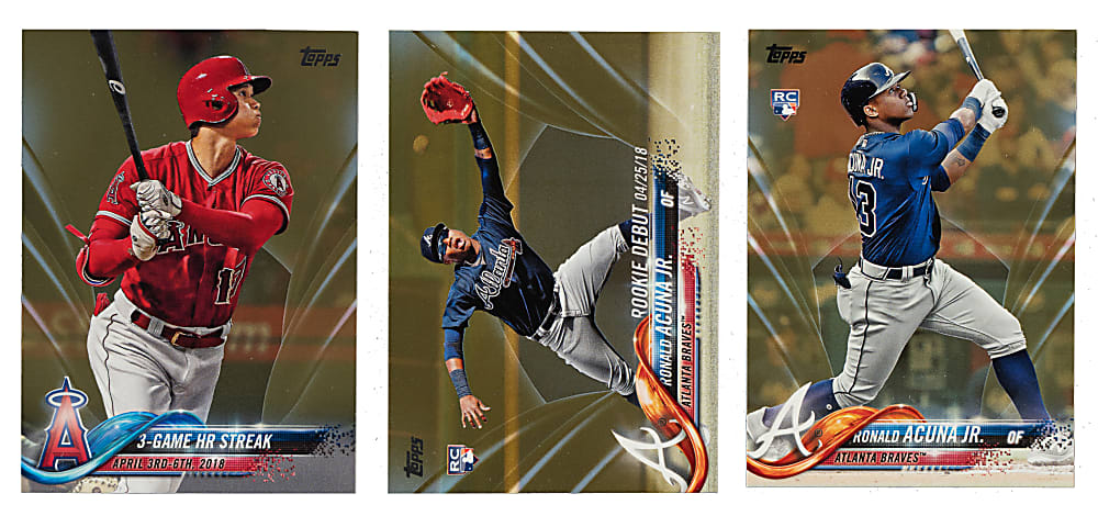 2018 Topps Update Gold Complete Set (300) Including Ohtani, Soto, and Acuna Jr. Rookies - All Numbered to 2018