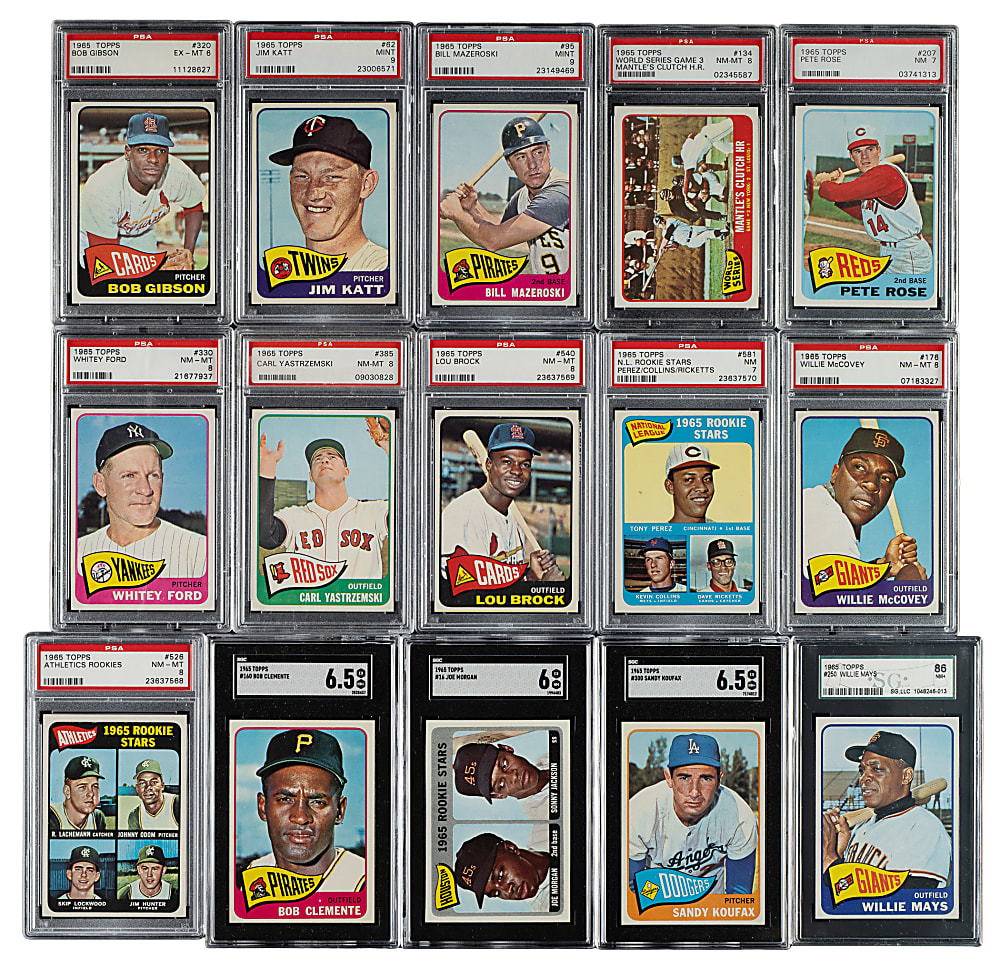 1965 Topps Complete Set (598) Including 116 PSA- and SGC-Graded Cards