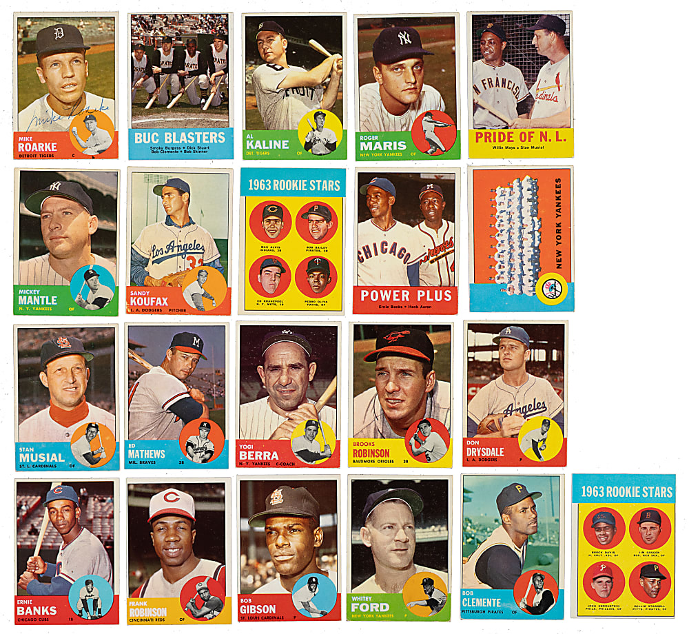 High-Grade 1963 Topps Complete Set (576) Including 196 PSA-Graded Cards