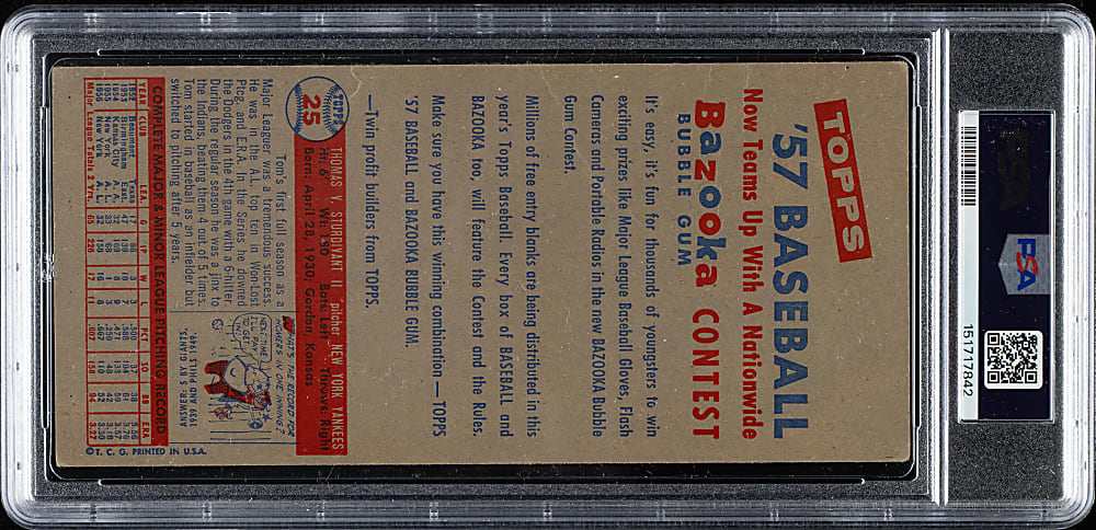 1957 Topps Salesman-Sample Three-Card Advertising Panel with Ted Williams and Whitey Ford - The ONLY Graded Example!