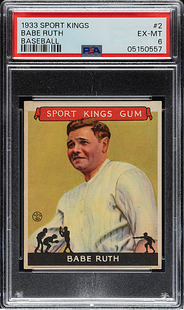1933 R338 Sport Kings #2 Babe Ruth PSA EX-MT 6