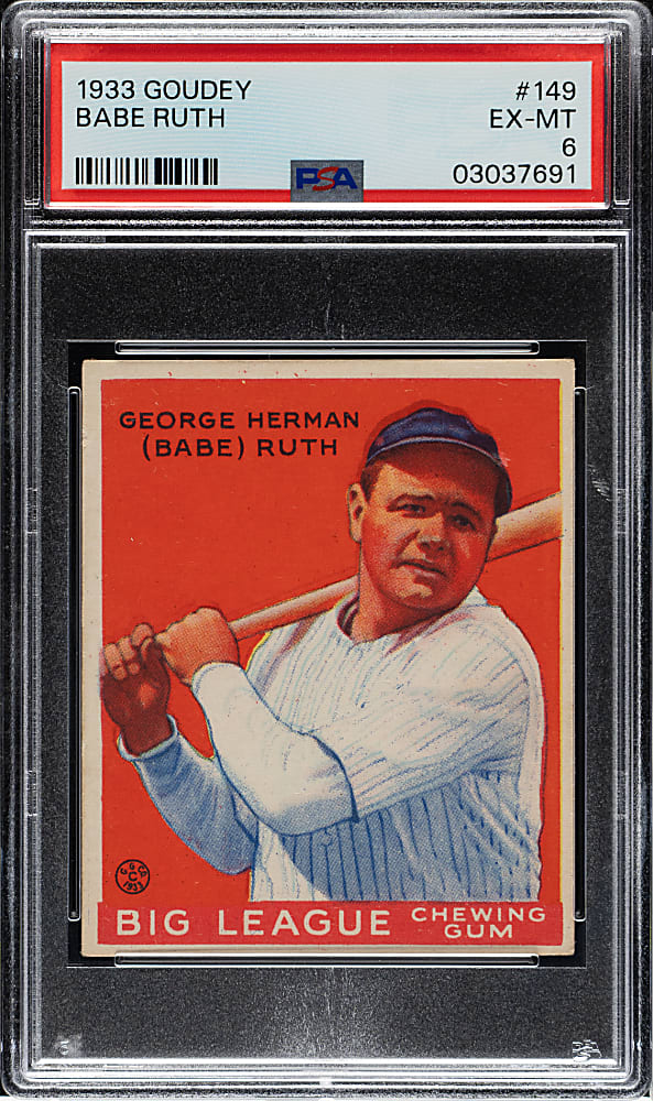 1933 R319 Goudey #149 Babe Ruth PSA EX-MT 6