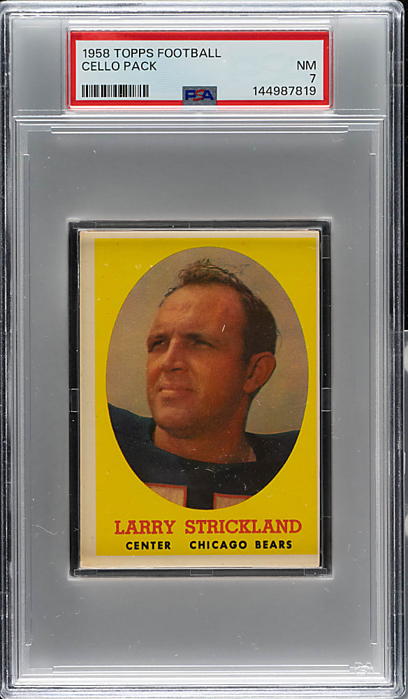1958 Topps Football Unopened Cello Pack PSA NM 7 - Mike McCormack on Back