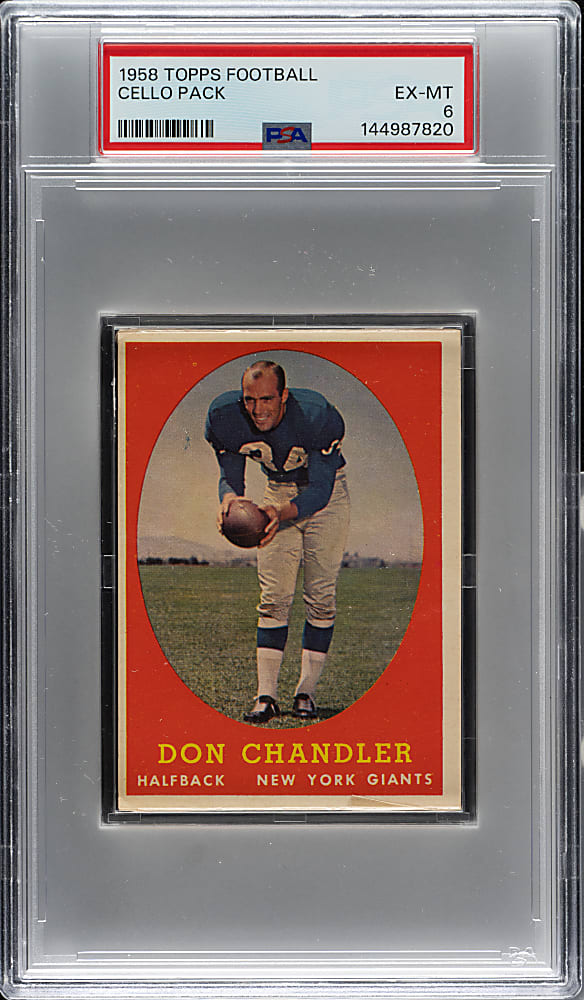 1958 Topps Football Unopened Cello Pack PSA EX-MT 6