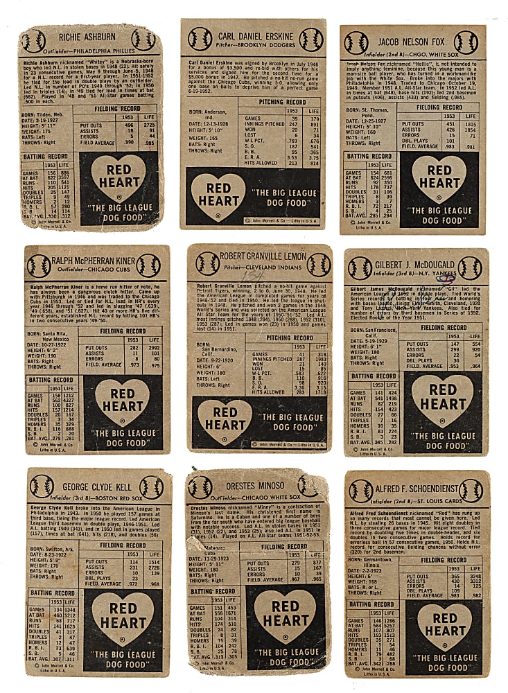 1954 Red Heart Near-Complete Set (30/33)