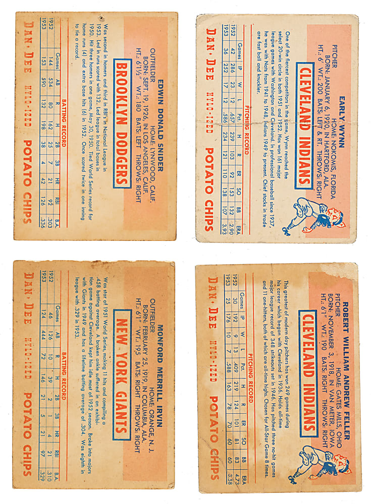1954 Dan-Dee Potato Chips Near-Complete Set (28/29)
