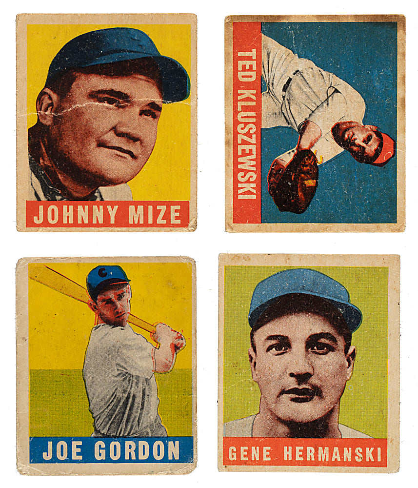 1948-1949 Leaf Partial Standard Set (38/49) Including Johnny Mize and Joe Gordon