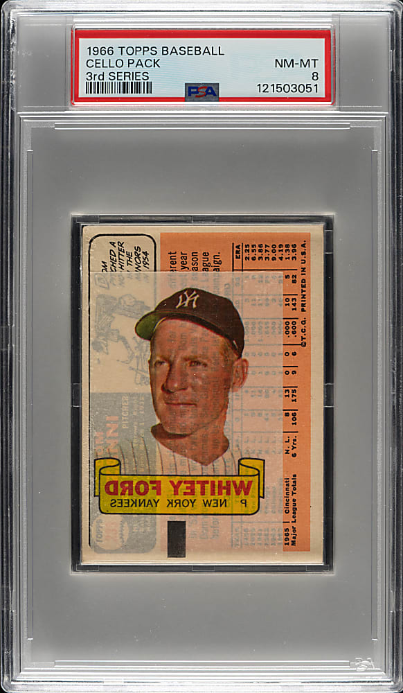 1966 Topps Third Series Unopened Cello Pack PSA NM-MT 8