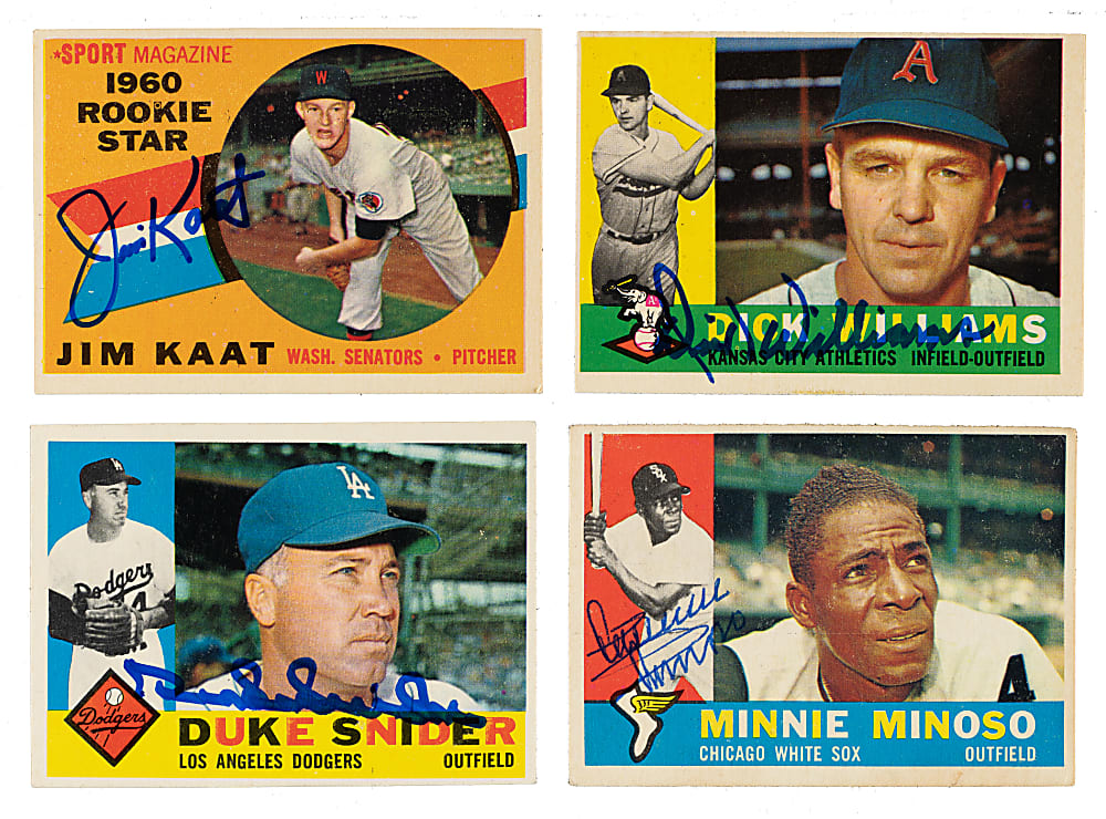 1960 Topps Near-Complete Set (441/572) Including 286 Signed Cards