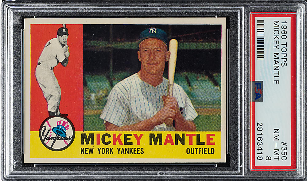 1960 Topps #350 Mickey Mantle PSA NM-MT 8