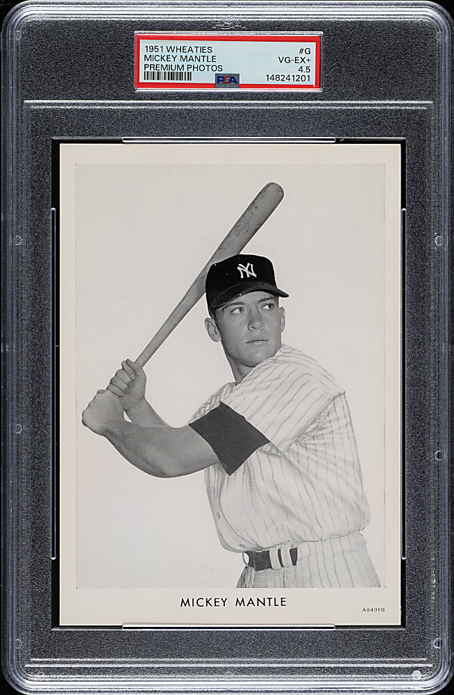 1951 Wheaties Premium Photos #G Mickey Mantle PSA VG-EX+ 4.5