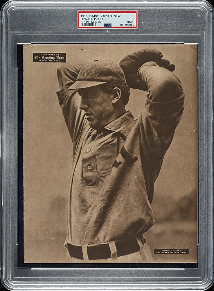 1909-1913 M101-2 Sporting News Supplements Eddie Plank PSA POOR 1 (MK)