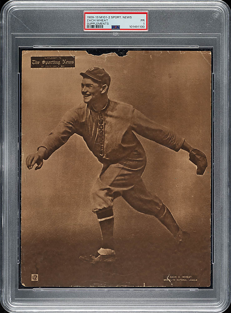 1909-1913 M101-2 Sporting News Supplements Zack Wheat PSA POOR 1